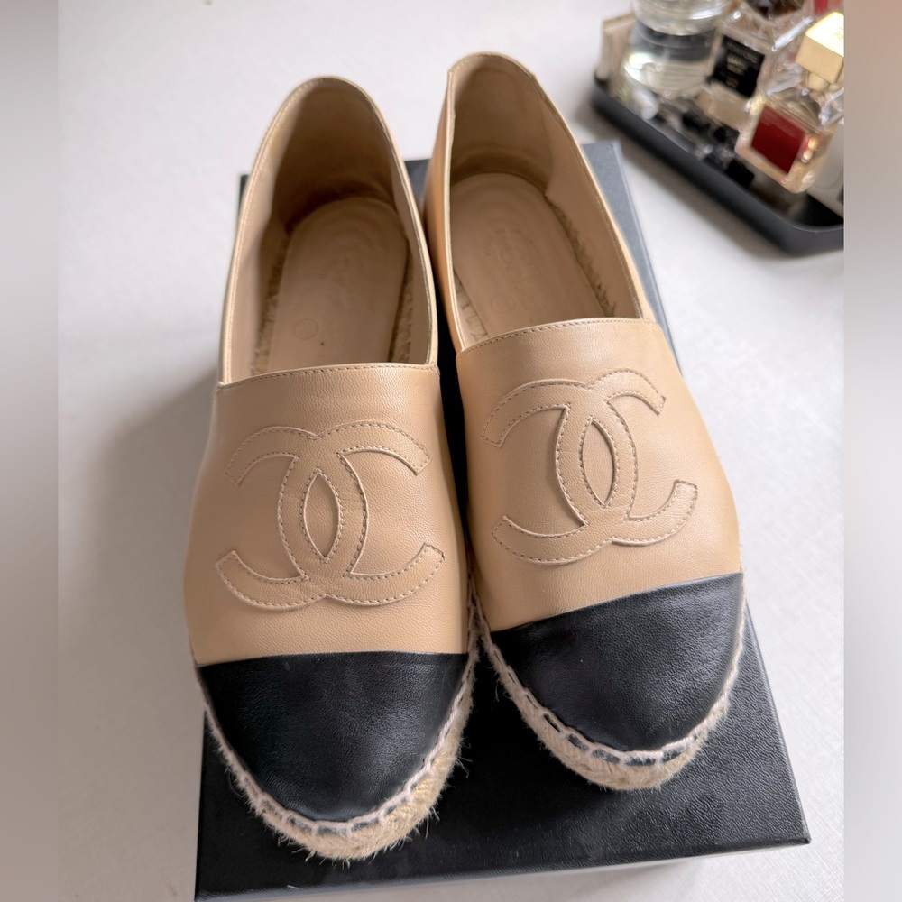 Chanel lambskin espadrilles